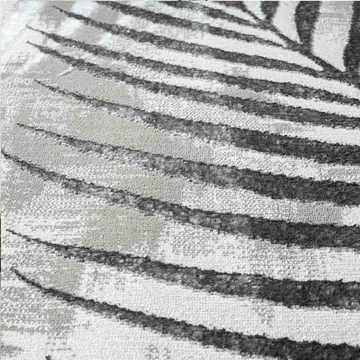 Teppich Teppichwohnzimmer Kurzflor Palmen Muster, Vimoda, Rechteckig, Höhe: 10 mm, Blumen Lurex, Muster, modern, Schlafzimmer, glitzer