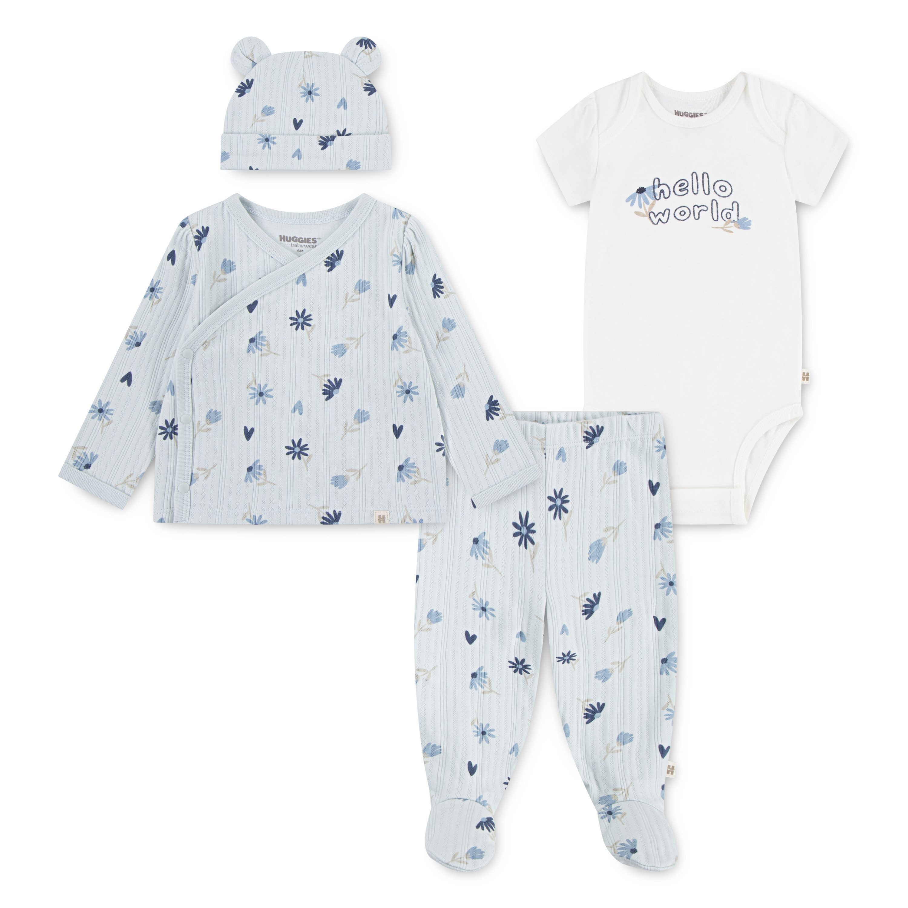 HUGGIES babywear Neugeborenen-Geschenkset (Set, 4-tlg)