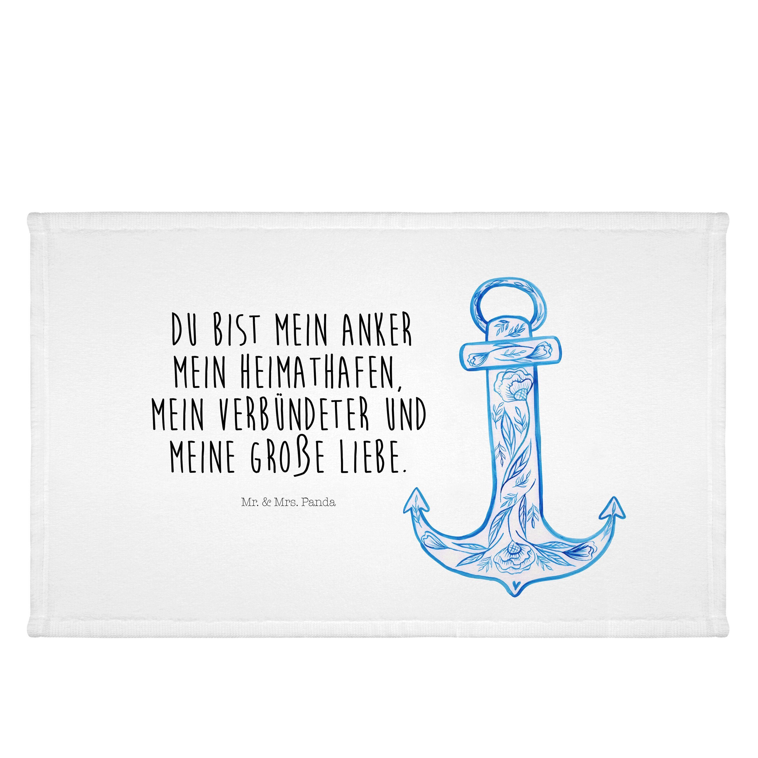 Handtuch Anker Blau - Weiß - Geschenk, Tiermotive, Frottier, lustige Sprüche