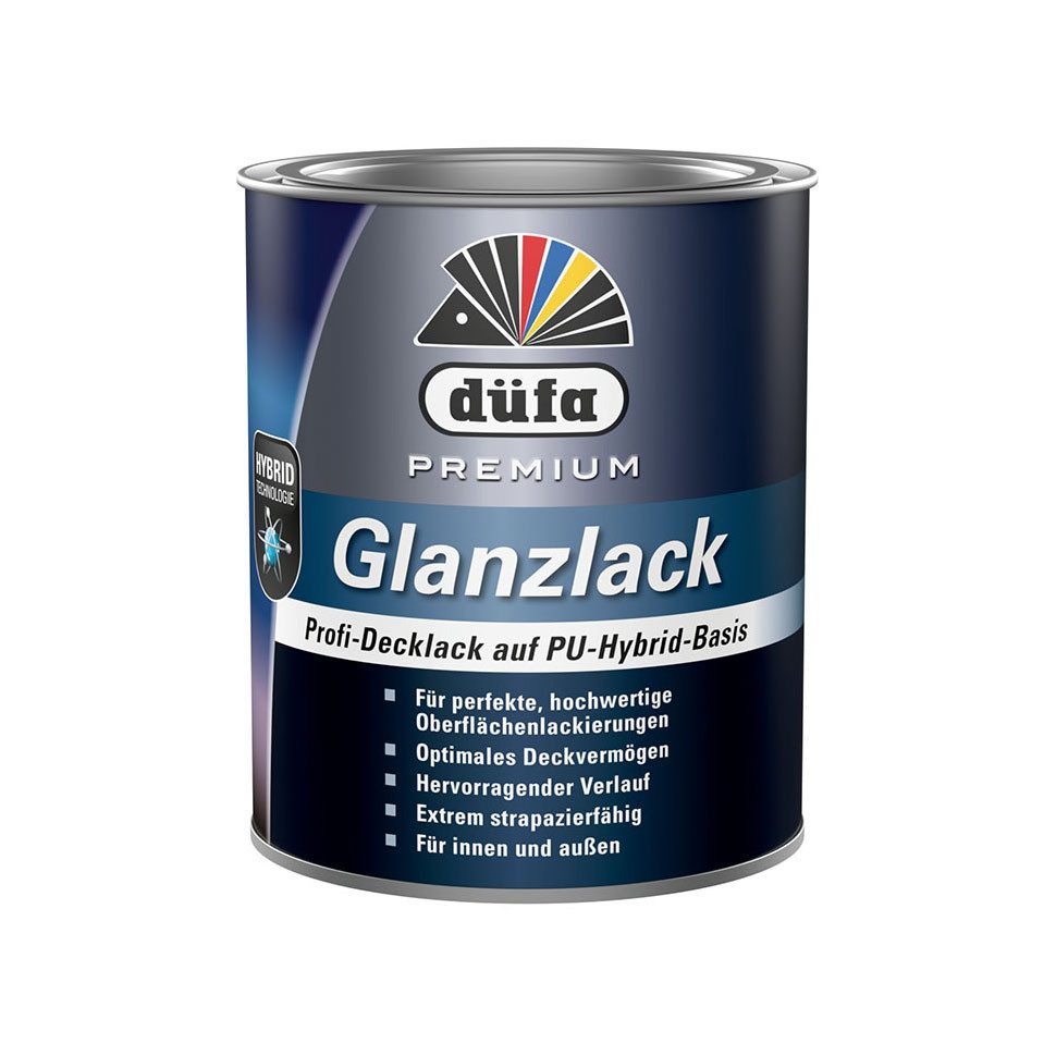 düfa Lack Premium Glanzlack 750 ml Buntlack glänzend, Profi-Decklack mit Hybridtechnologie