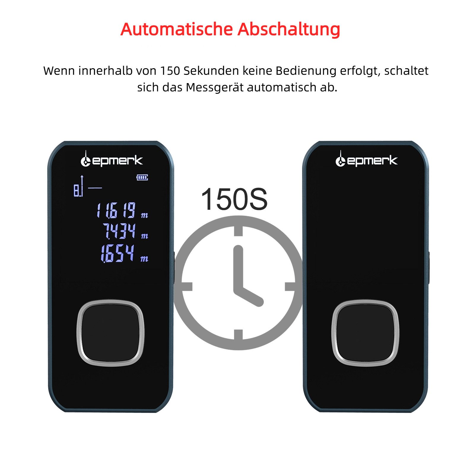 GARRYFIZH Entfernungsmesser Mini Laserentfernungsmesser 60m Digital USB-C Akku Messgerät Schwarz, Hochtechnologie, lange Akkulaufzeit, Echtzeit-Distanzüberwachung
