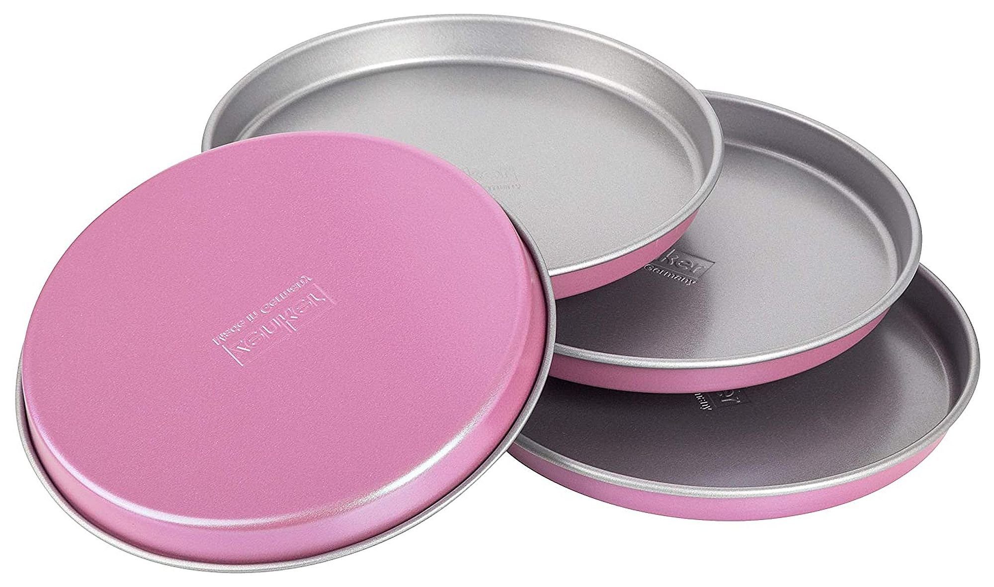 Backform Schichtkuchen 4er Set Backform Rundform Backblech 17cm Rosa Creative