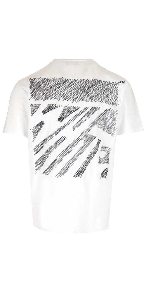 OFF-WHITE T-Shirt Off White T-Shirt in weiß mit Druckgrafik