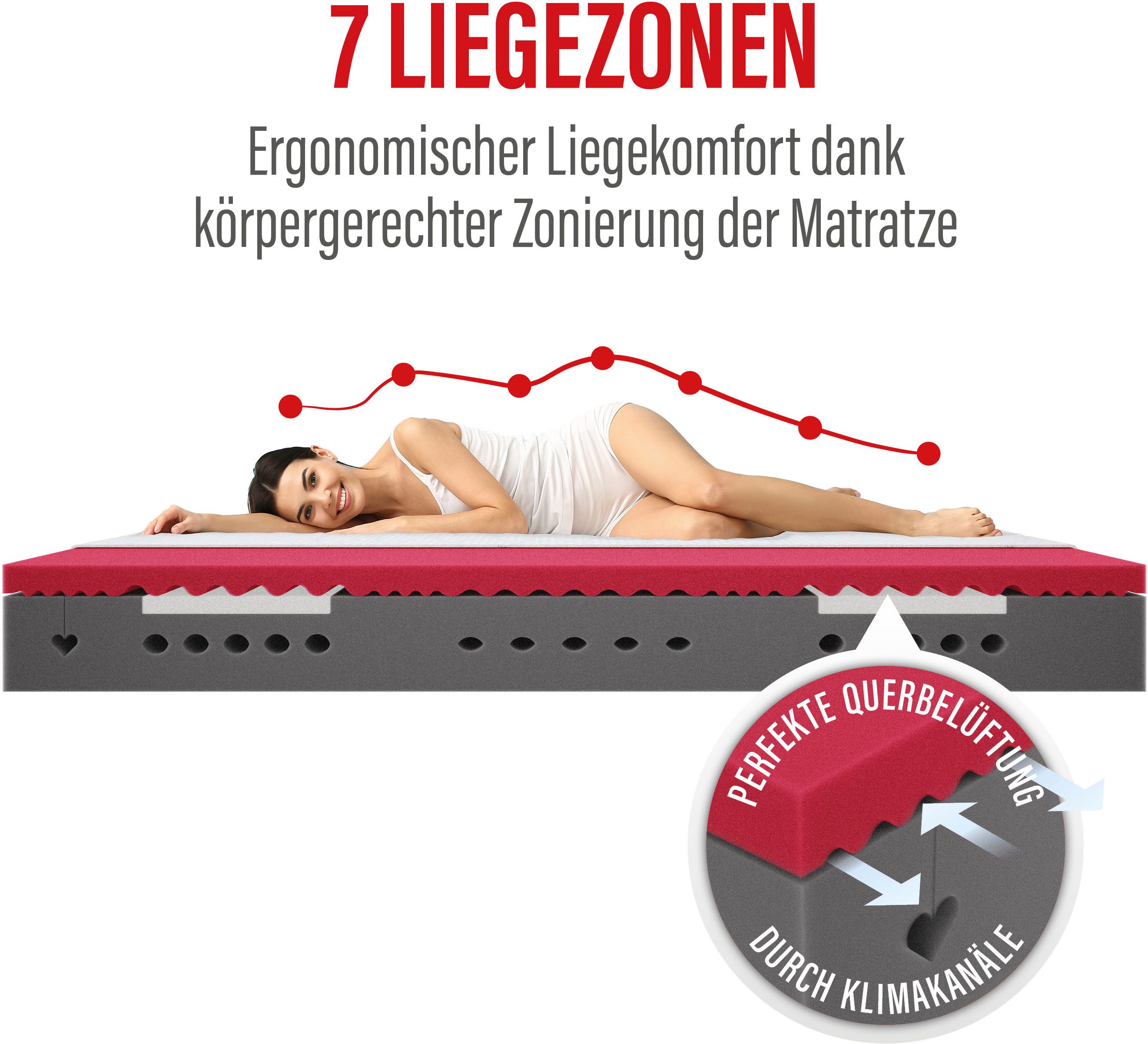Kaltschaummatratze Neuheit: Paradies Perfekta KS, 90x200, 140x200 cm & weitere Größen, Paradies, 22 cm hoch, Maximaler Komfort mit Memoryschaum und Klimaregulie – Bild 5 von 5