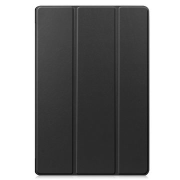 König Design Tablet-Hülle Samsung Galaxy Tab S7 FE, Tablethülle für Samsung Galaxy Tab S7 FE Schutztasche Wallet Cover 360 Case Etuis Schwarz