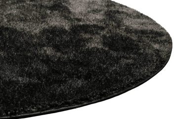 Hochflor-Teppich Fanny, Wecon home Basics, rund, Höhe: 30 mm, waschbar, einfarbiger Teppich, mit Antirutschbeschichtung, Wohnzimmer