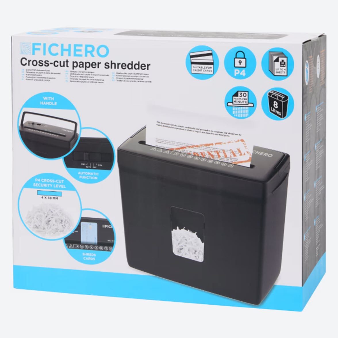 Spectrum Papierschredder Papierschredder Cross Cut 8 L Paper Shredder