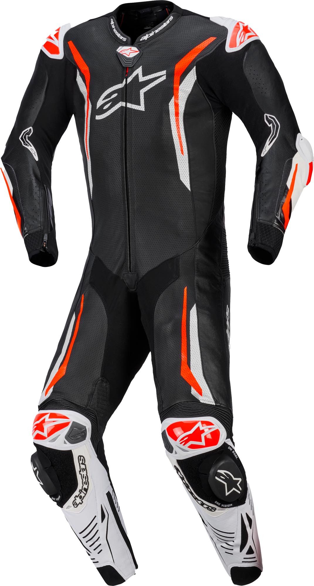 Alpinestars Motorradkombi GP Tech V5 perforierte 1-Teiler Motorrad Lederkombi Airbag vorbereitet,Ellenbogenprotektoren enthalten,Hüftprotektore