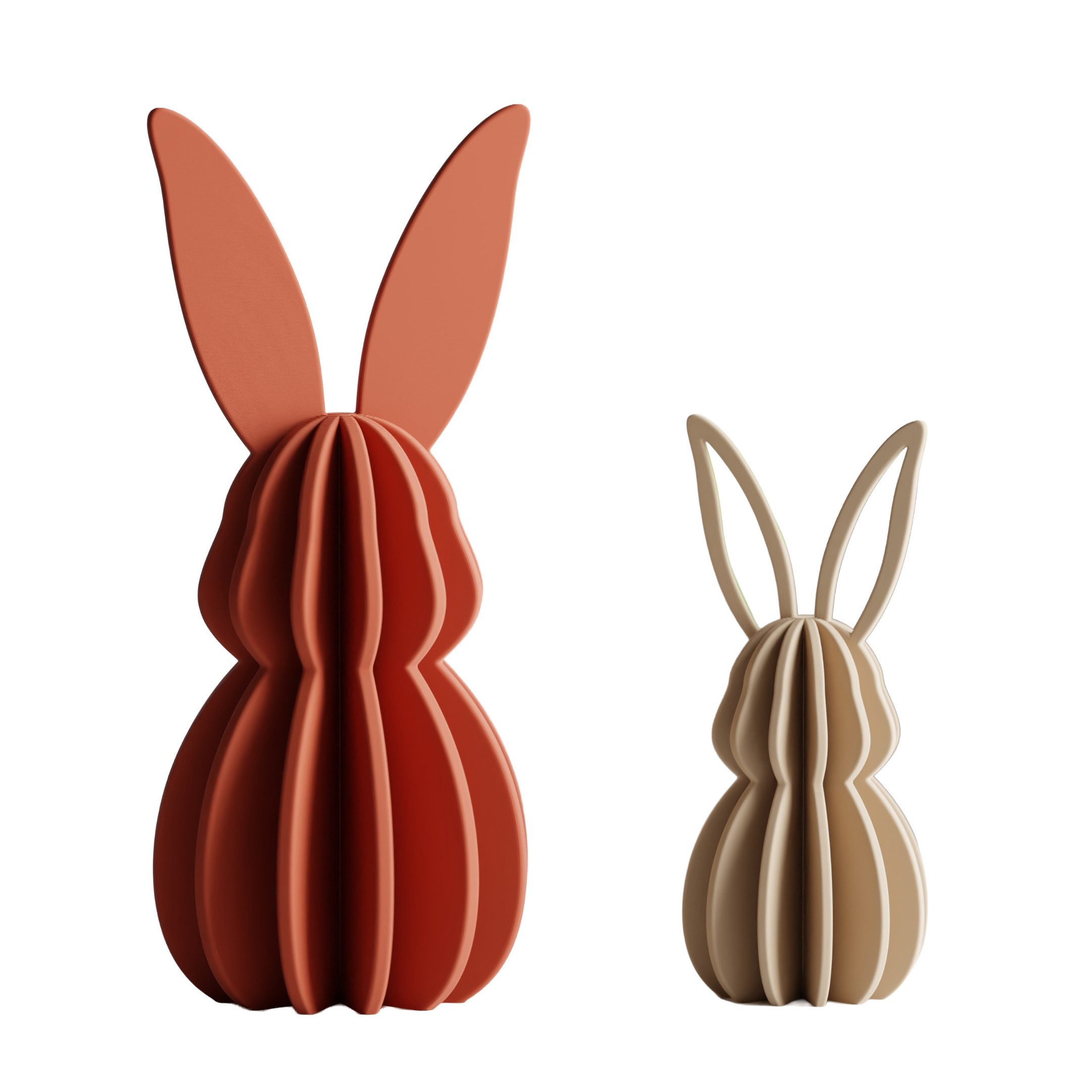 Shapes - Decorations Dekofigur Minimalistisches Osterhasen Set – Deko Hasen groß & klein (2er Set, 1 x Hasenfigur (klein), 1 x Hasenfigur (groß), Dekofiguren für Ostern