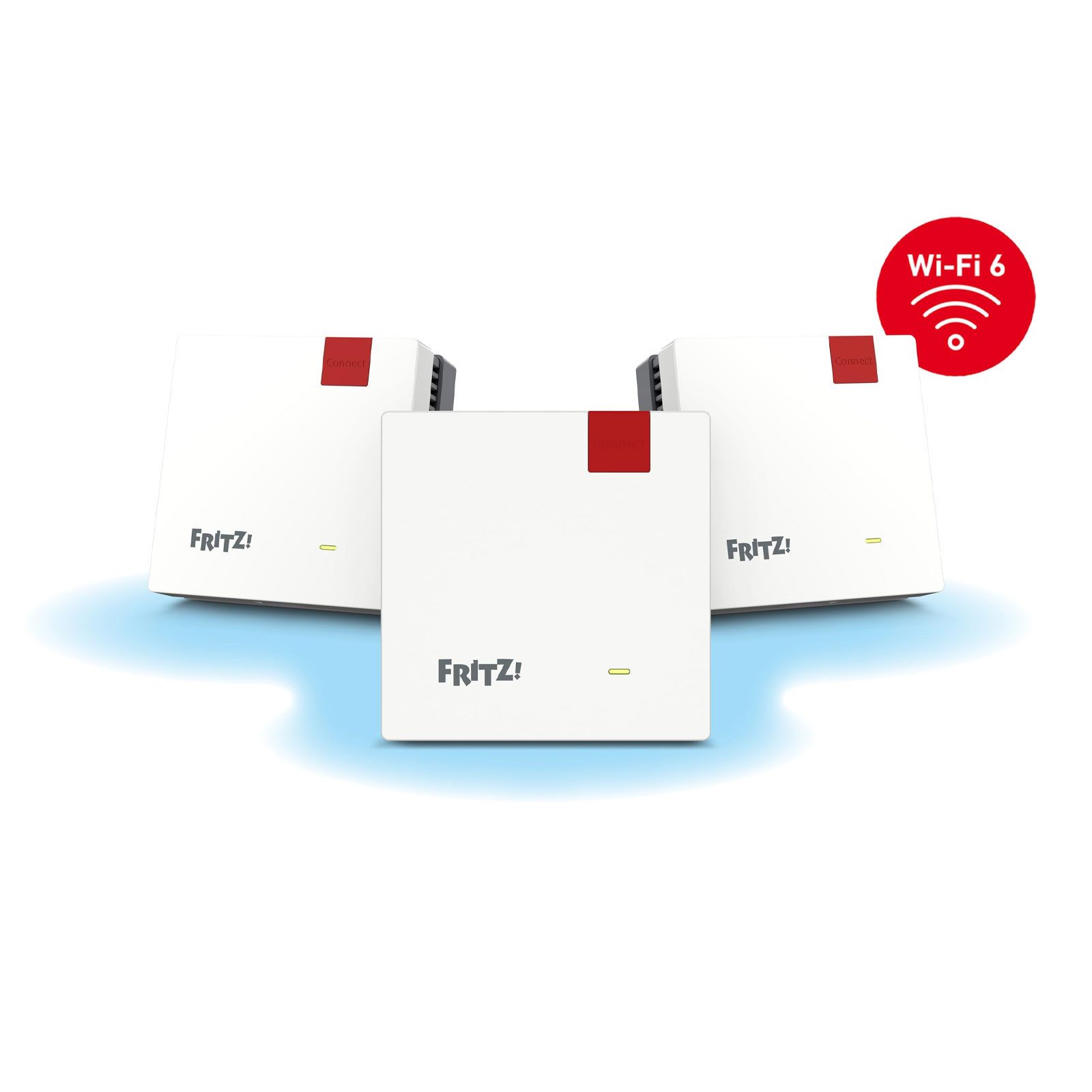 Fritz! FRITZ!Mesh Set 1600 3er-Set WLAN-Repeater, Mesh-WLAN-System mit Wi-Fi 6 und umfangreicher Abdeckung
