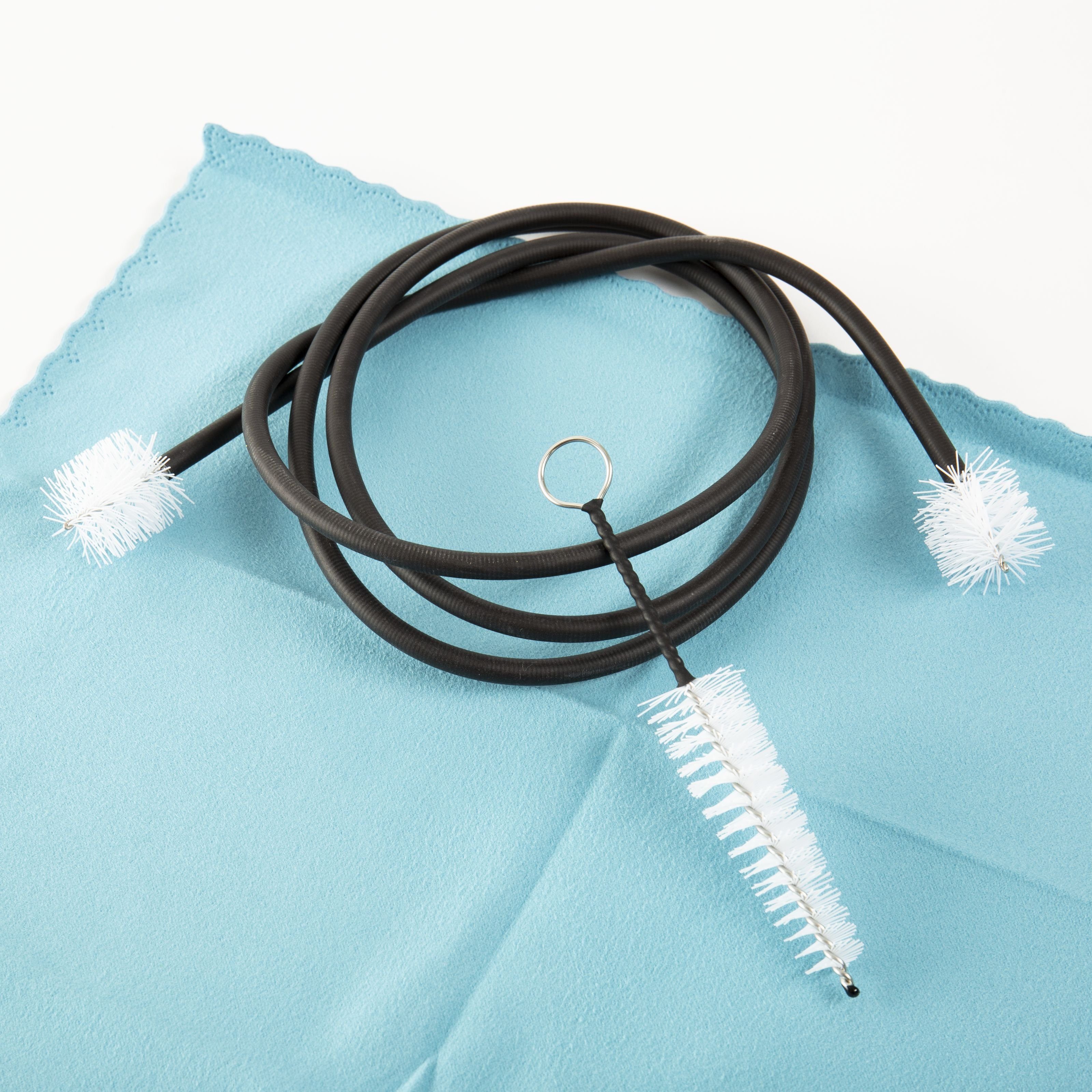 Monzani Posaune, Pflegeset für Posaune Spiralreiniger Mundstückbürste Korkfettdose Zugöl Pflegetuch Reinigungsanleitung Deutsch/Englisch, Zubehör für Blasinstrumente, Reinigungshilfen Blechbläser, Pflegeset Posaune, Spiralreiniger, Mundstückbürste