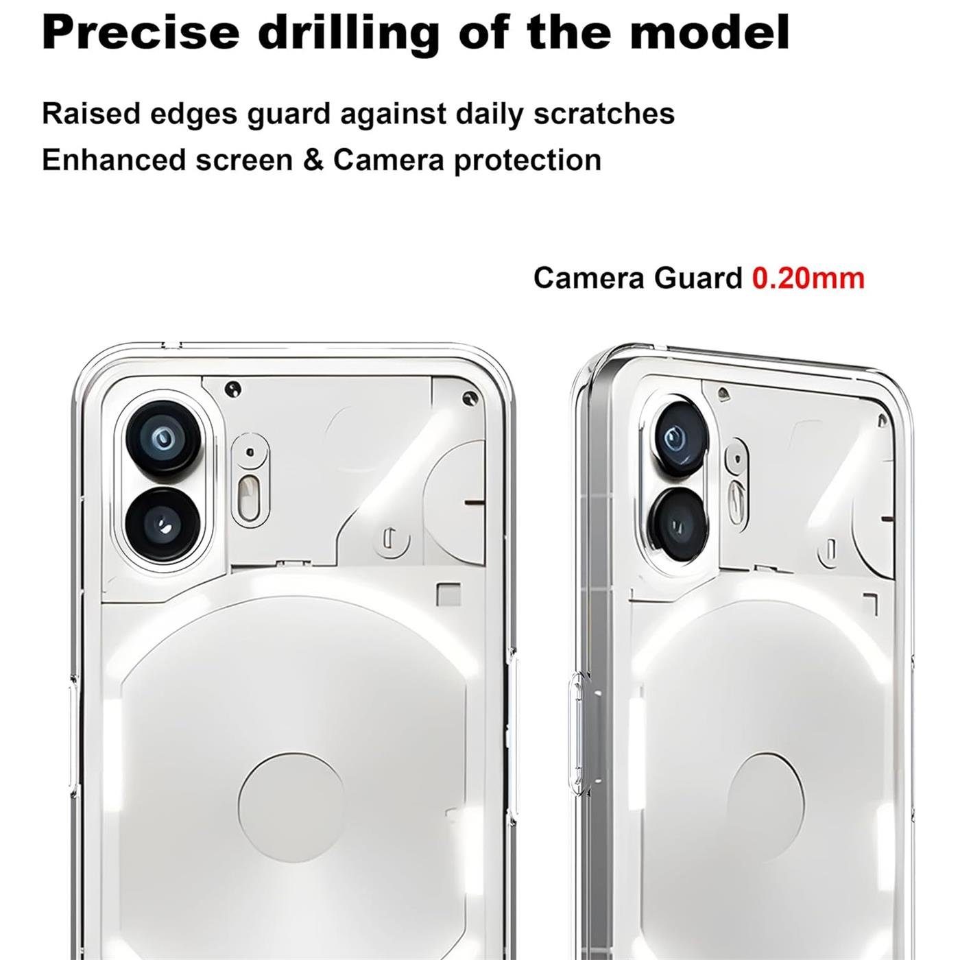 CoolGadget Handyhülle Silikon Handy Hülle Slim für Nothing Phone 2 6,7 Zoll, dünne TPU Schutzhülle Case in transparent / durchsichtig