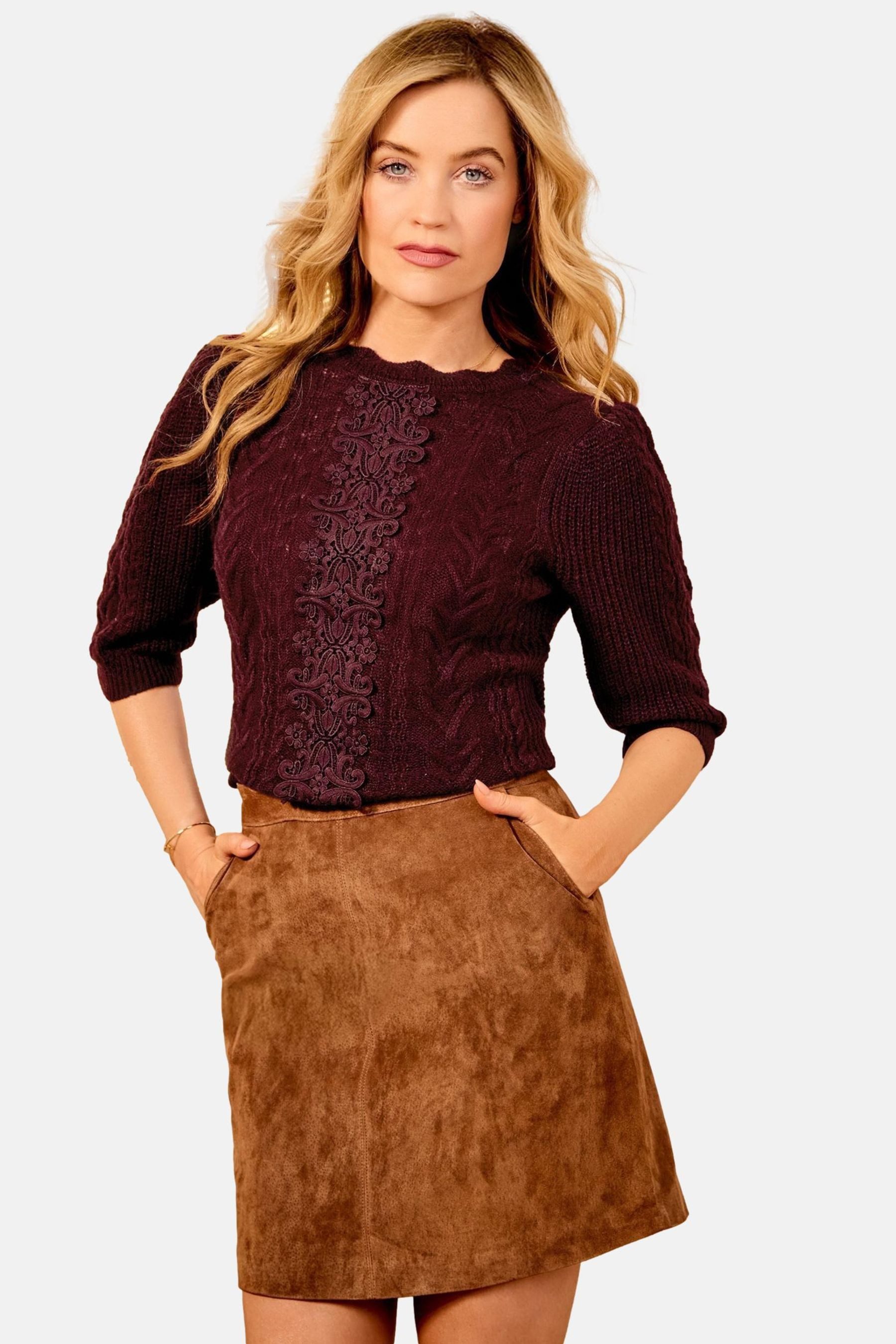 Strickpullover Love & Roses Pullover mit Zopfmuster, Regular