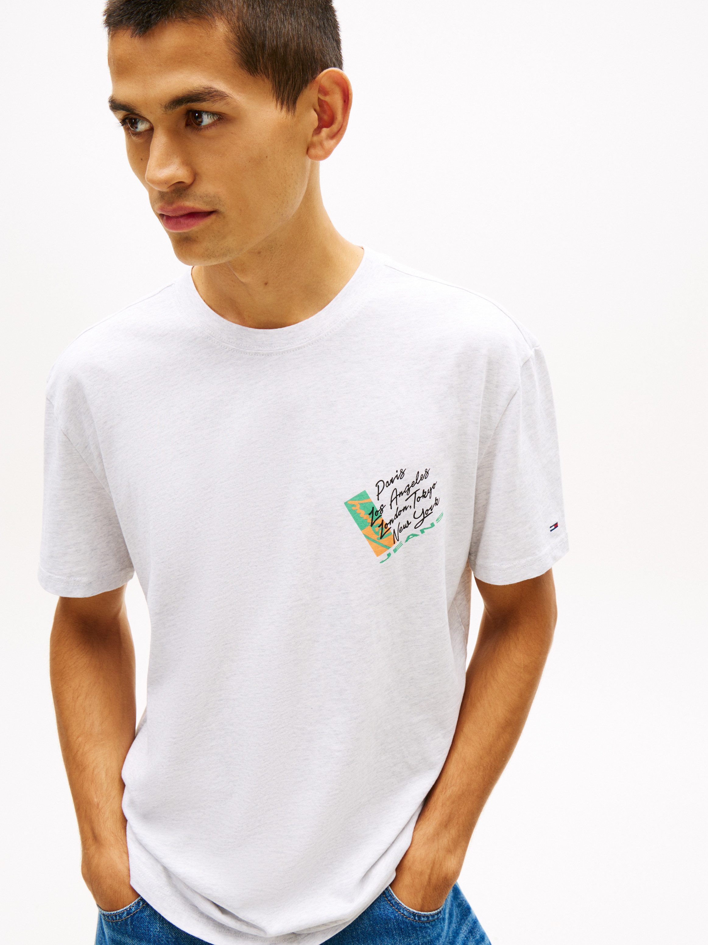 Tommy Jeans T-Shirt TJM REGULAR FIT SIGN SHIFT mit Tommy-Logo hinten, Jerse günstig online kaufen