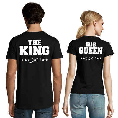 Blondie & Brownie T-Shirt Partner Pärchen Freunde Shirt The King His Queen Bff Valentin