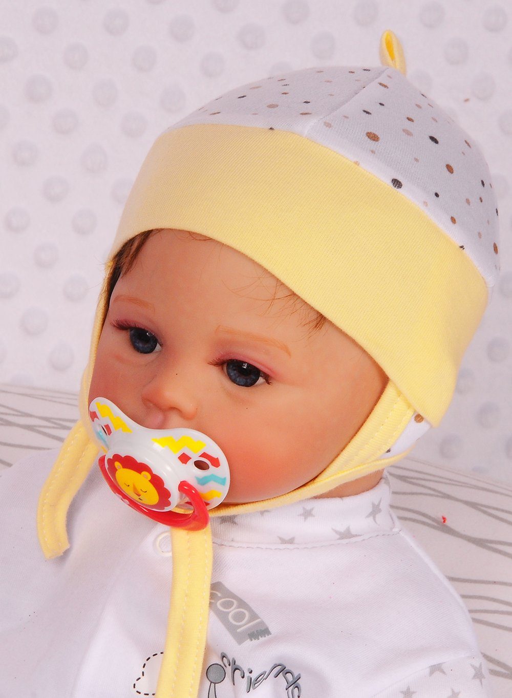 Bortini Neugeborene reiner aus Baumwolle Babymütze Erstlingsmütze für Mütze La 34 Haube 32 Baby