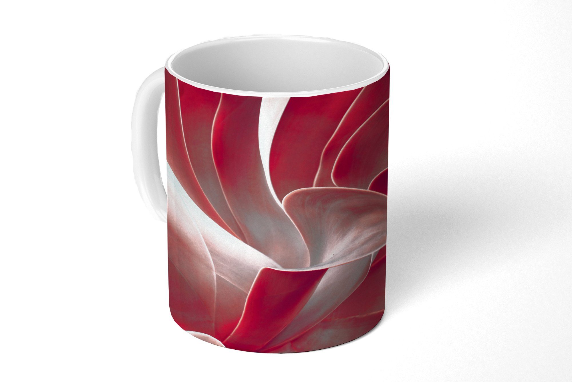 MuchoWow Becher, - Tasse Rosa, Kaffeetassen, Geschenk Teetasse, Blätter Teetasse, - - Keramik, Stilleben Pflanze