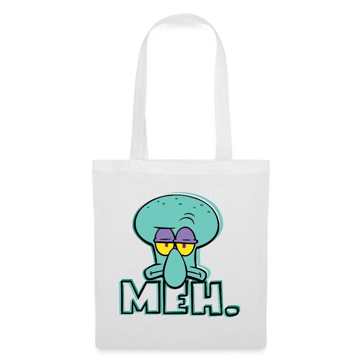 Spreadshirt Henkeltasche SpongeBob Schwammkopf Thaddäus Q. Tentakel Stoffbeutel (1-tlg)
