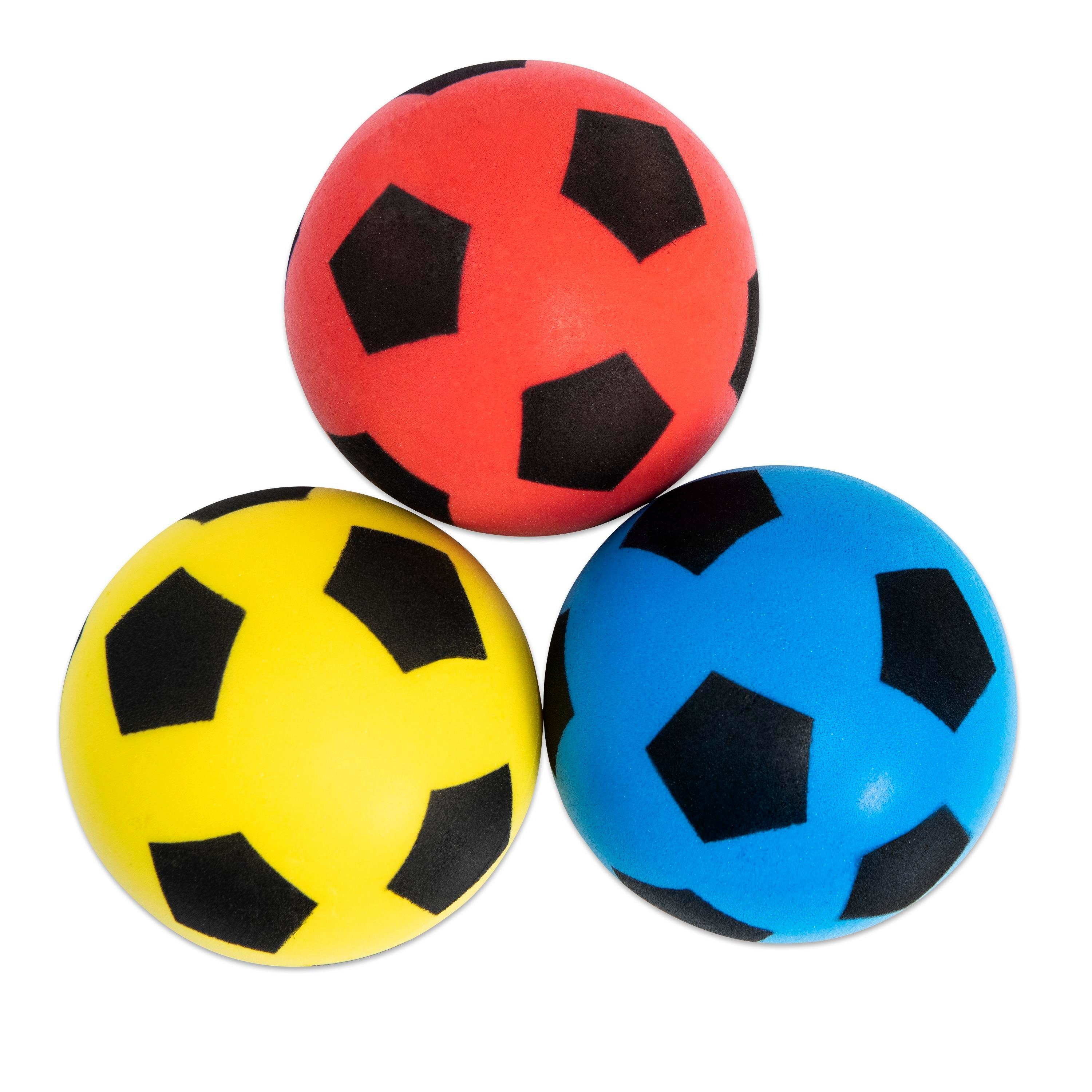 Spielball Softbälle-Set 3 Stück - Soft-Fußball-Set - 12 cm