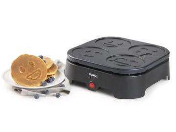 Domo Crêpesmaker, 600 W, Ø 11 cm, Gesichter Backplatte Crepes-Eisen Pancake & Pfannkuchen selber machen