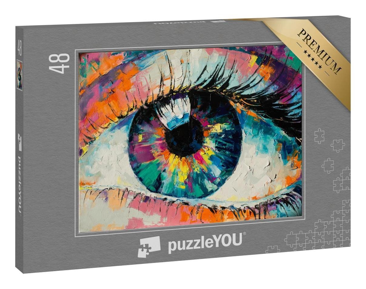 puzzleYOU Puzzle »Konzeptuelles abstraktes Bild des Auges, Ölgemälde«, 48  Puzzleteile, puzzleYOU-Kollektionen Gemälde, Ölbilder, Kunst & Fantasy, Moderne  Puzzles, Puzzle-Neuheiten online kaufen | OTTO