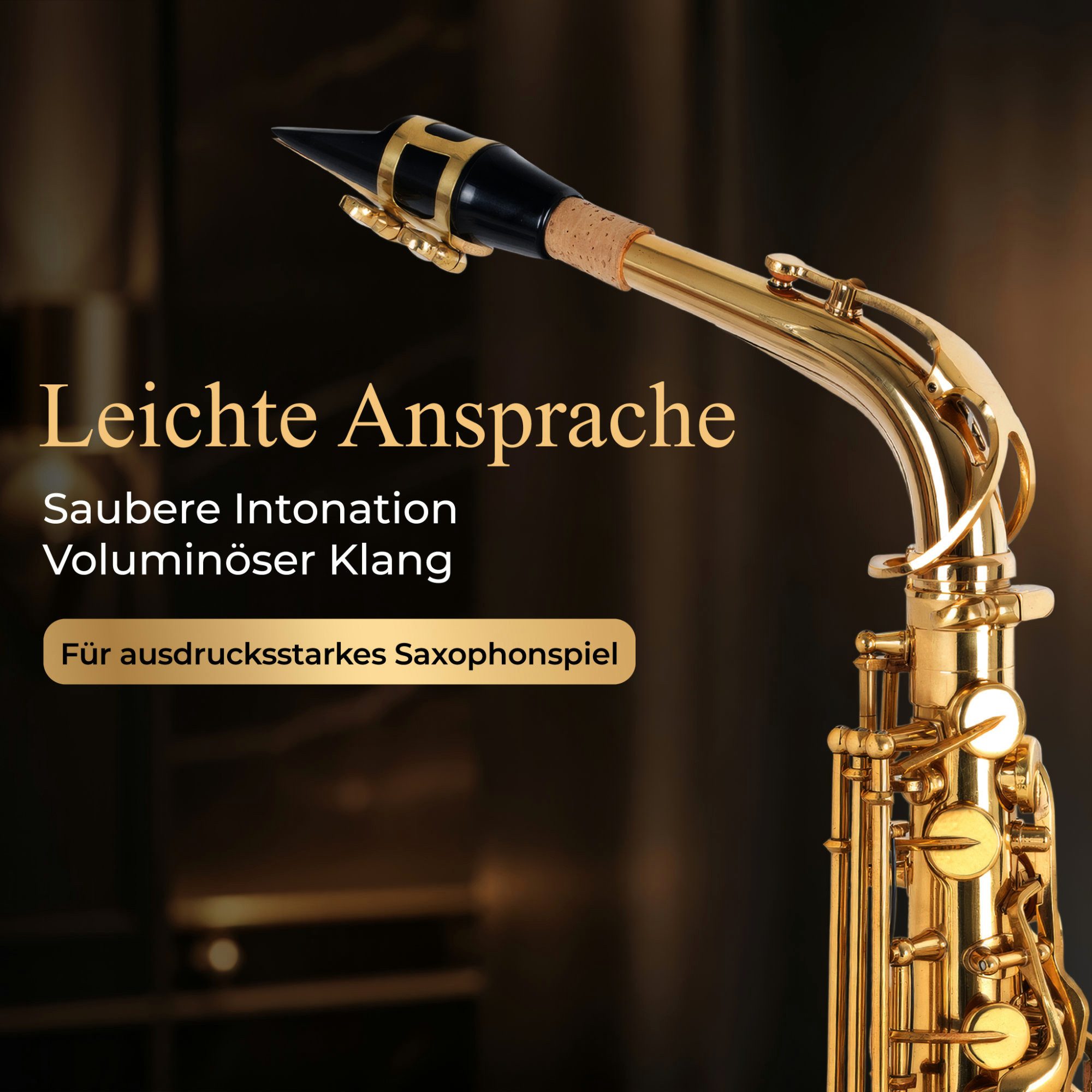 Classic Cantabile Saxophon - Alt Saxophon, Alto Sax, 5-St., Set mit Koffer & Zubehör, Altsaxophon mit Hoch-Fis-Klappen