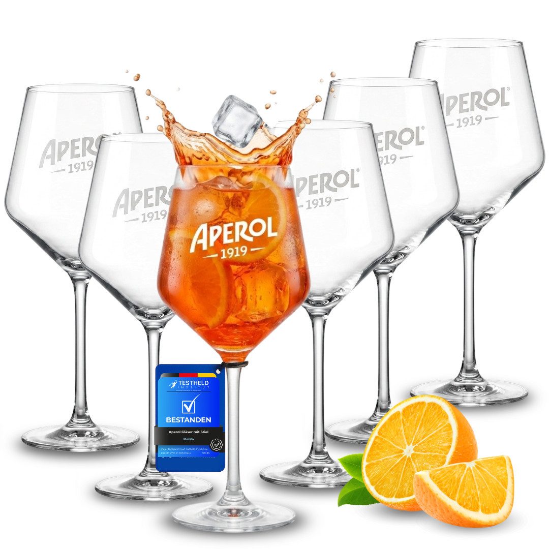 Maxito Cocktailglas als Aperol Spritz Gläser von hervorragender Qualität mit 400 ml, 6-tlg.
