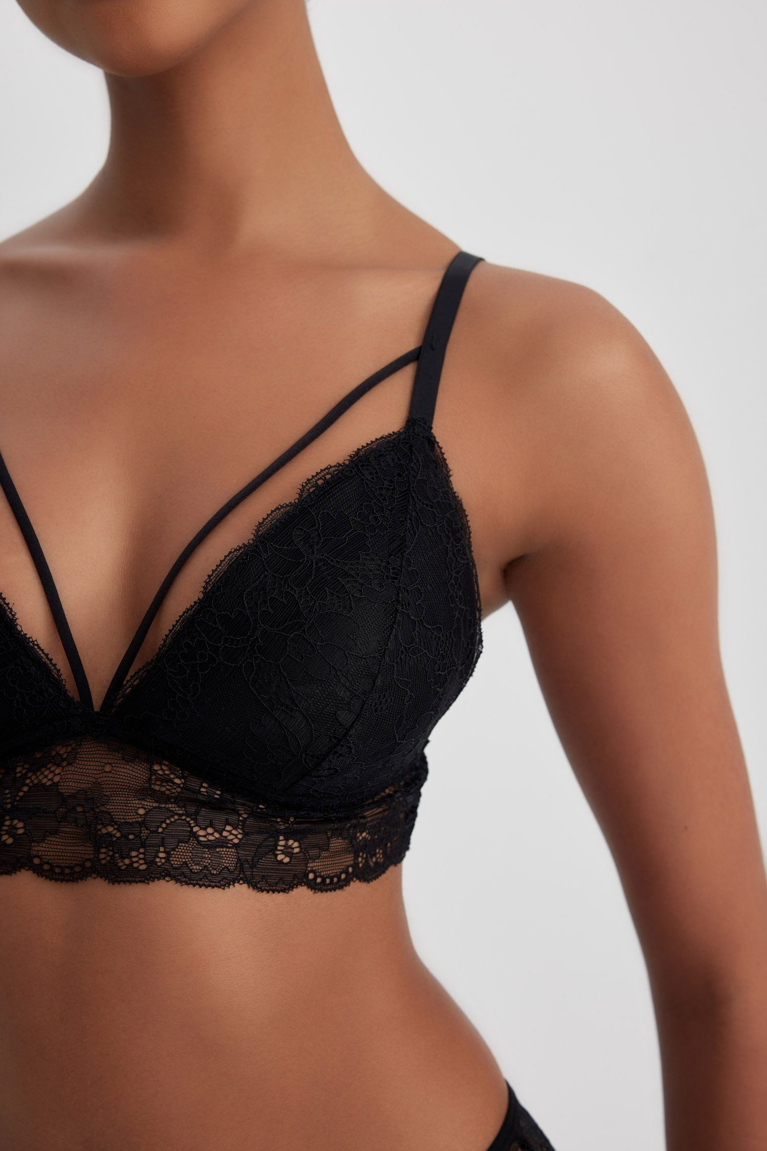 DeFacto Bralette-BH Damen Bralette-BH TRIANGLE Schwarz