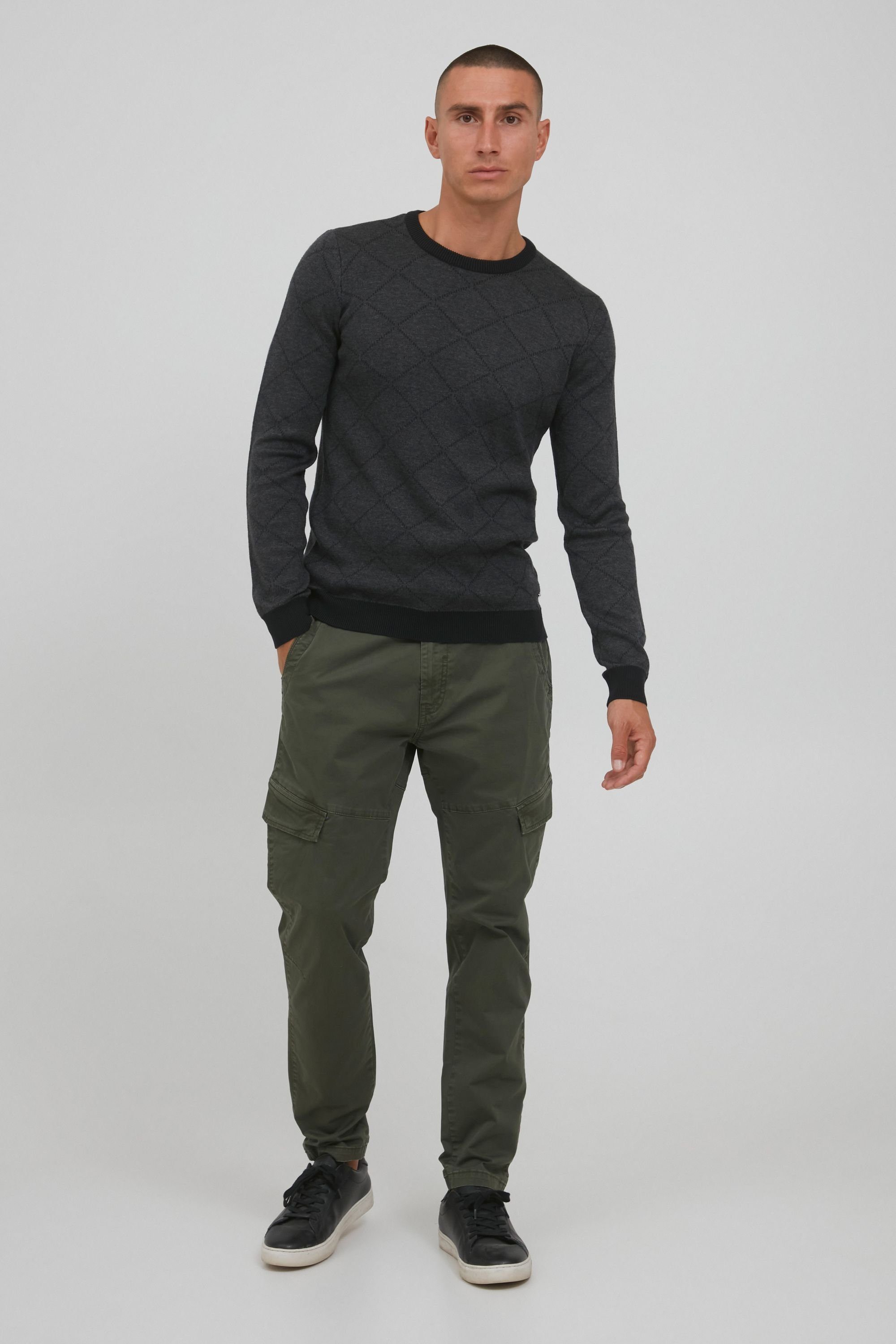 Blend Rundhalspullover BHNison Feinstrick Pullover mit Rundhalsausschnitt