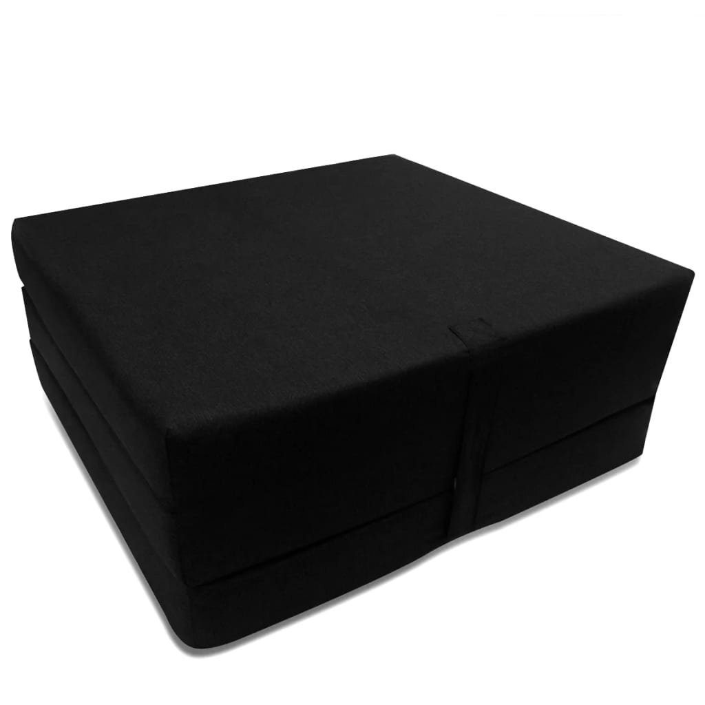 Boxspringmatratze 3-teilige vidaXL, cm hoch Klappmatratze 190×70×9 9 cm Schwarz