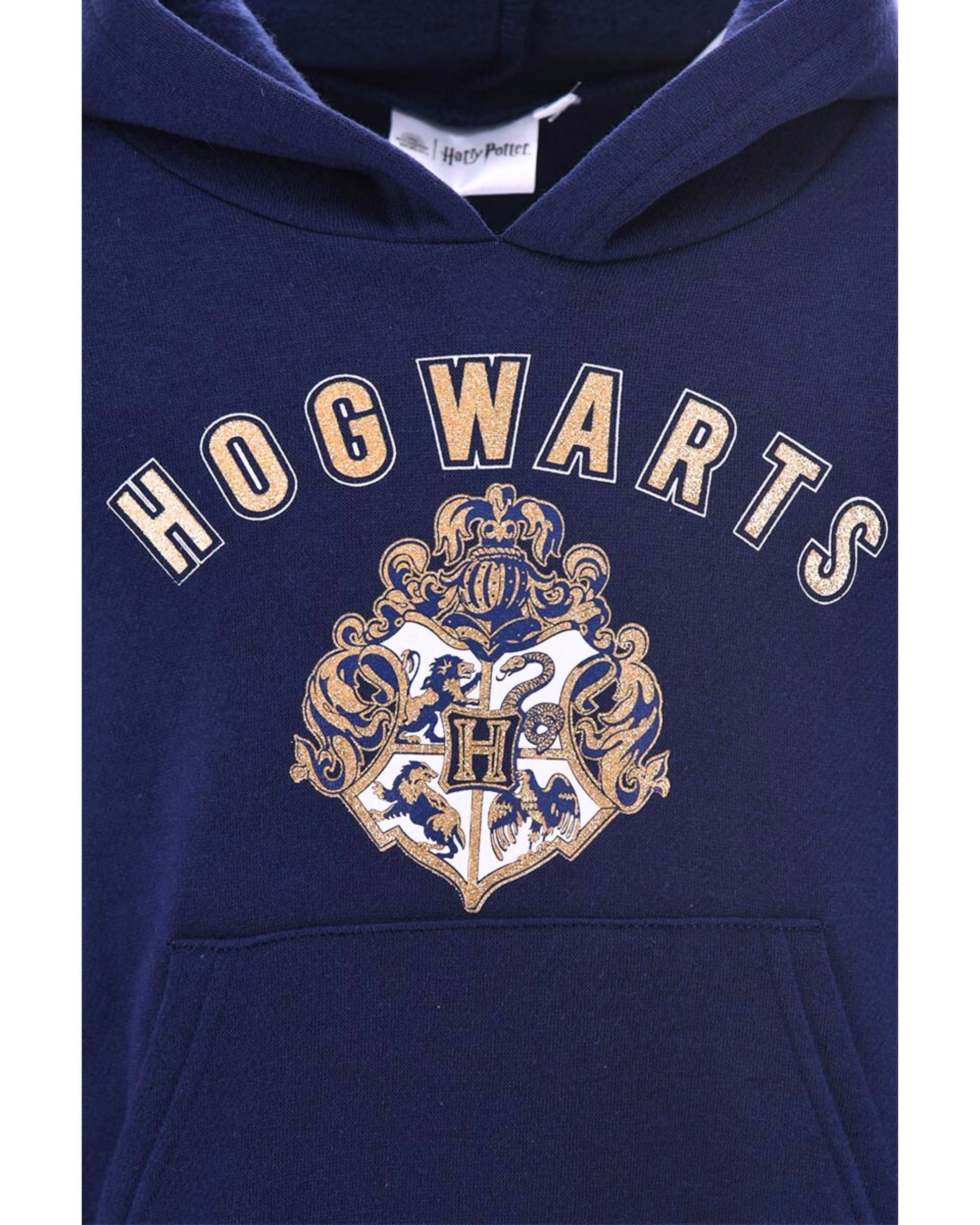 Dunkelblau Hogwarts Gr. - 116 152 Hoodie Mädchen Kapuzenpullover cm Potter Harry