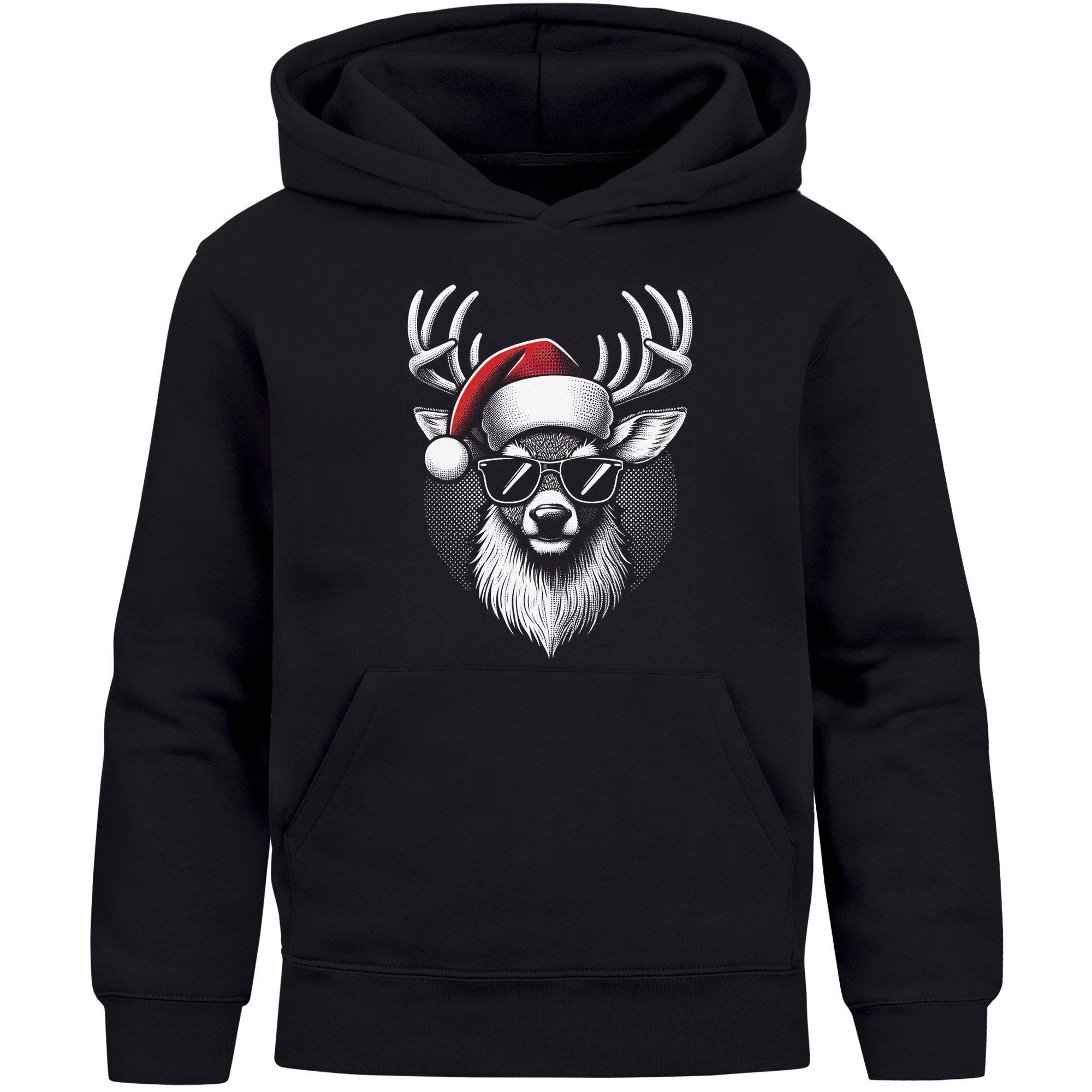 MoonWorks Hoodie Kinder Hoodie Weihnachtspullover Jungen Mädchen Rentier Hirsch