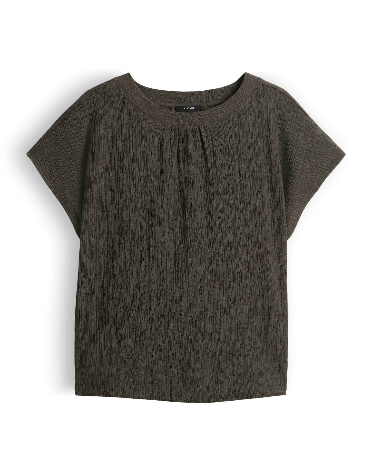 OPUS Kurzarmshirt Salti aus weichem Jersey mit Crinkle Effekt Zarte Falten geben dem Look eine lockere Leichtigkeit – Bild 2 von 5