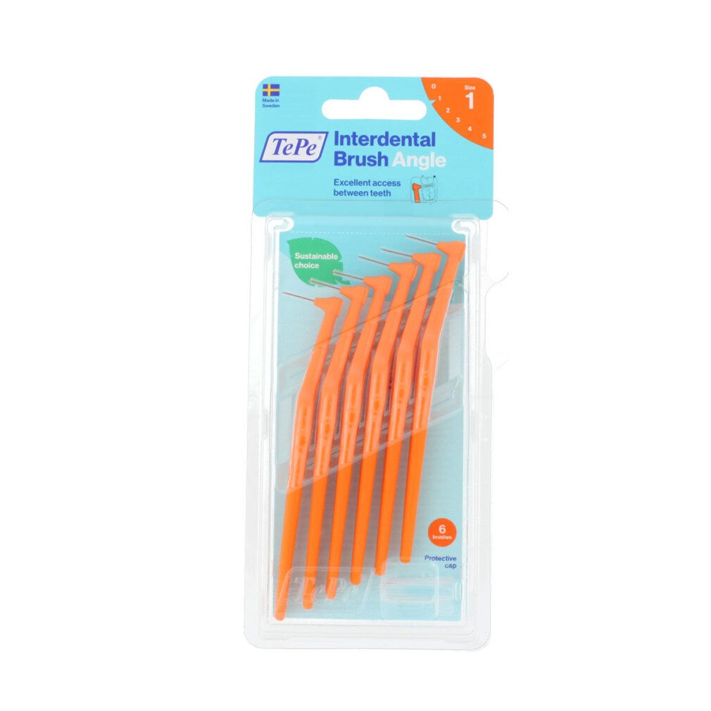 TePe Zahnbürste Interdentalbürsten Angle orange 0,45mm ISO 1, 6 St