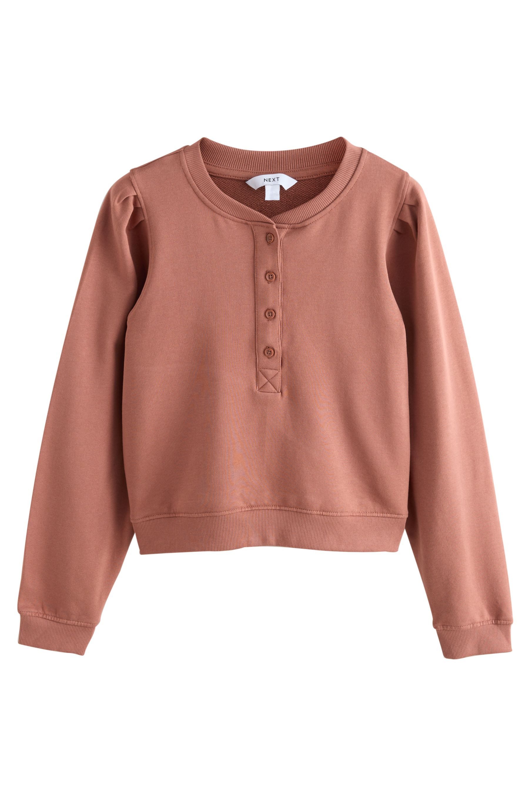 Next Sweater Langärmeliges Sweatshirt mit Henleykragen (1-tlg) günstig online kaufen