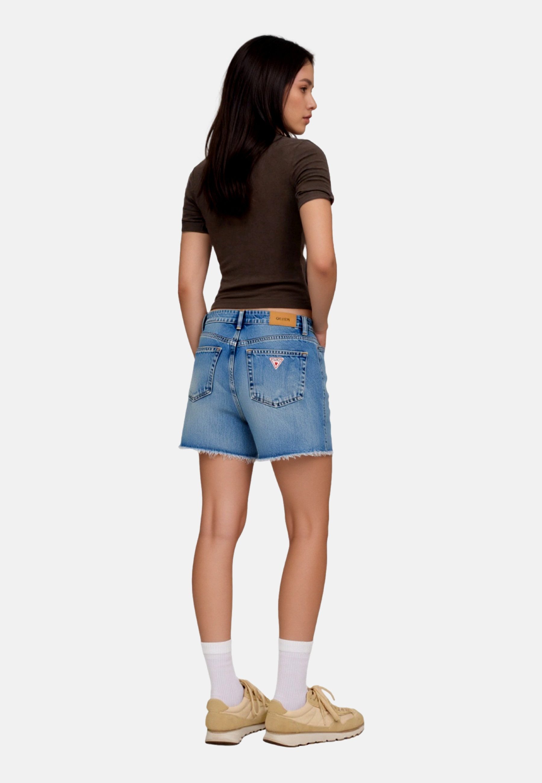 Guess Bauchtasche Hose Jeansshorts (1-tlg)
