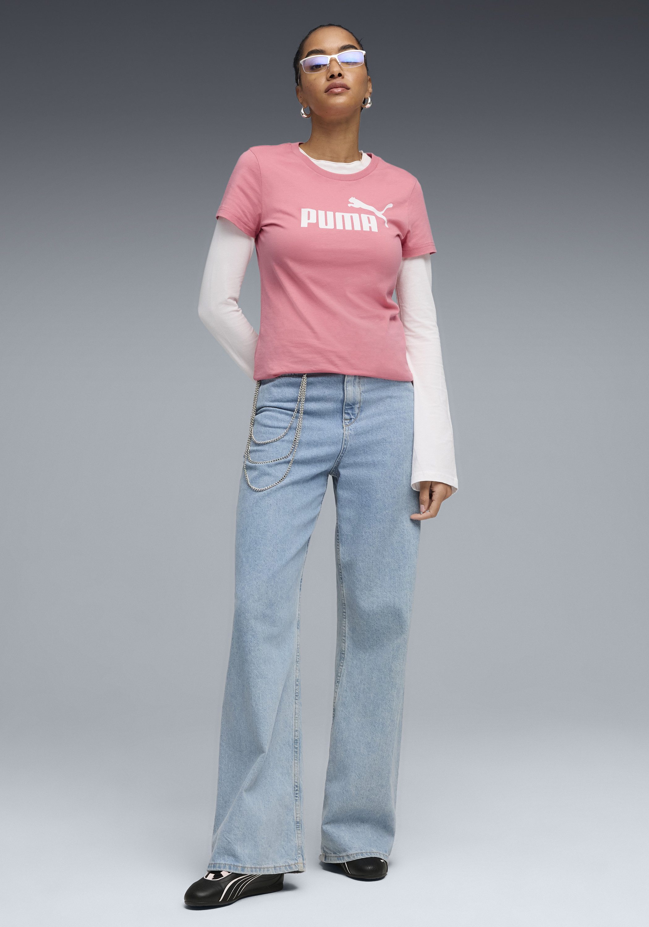 PUMA T-Shirt ESS NO. 1 LOGO TEE (S) Regular Fit, Kurzarm, Rundhalsausschnitt