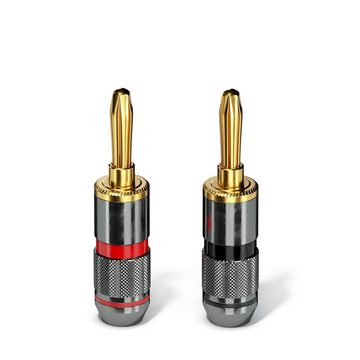 conecto conecto CC50644 Bananenstecker High-End Professionell (100% Kupfer) Audio-Kabel