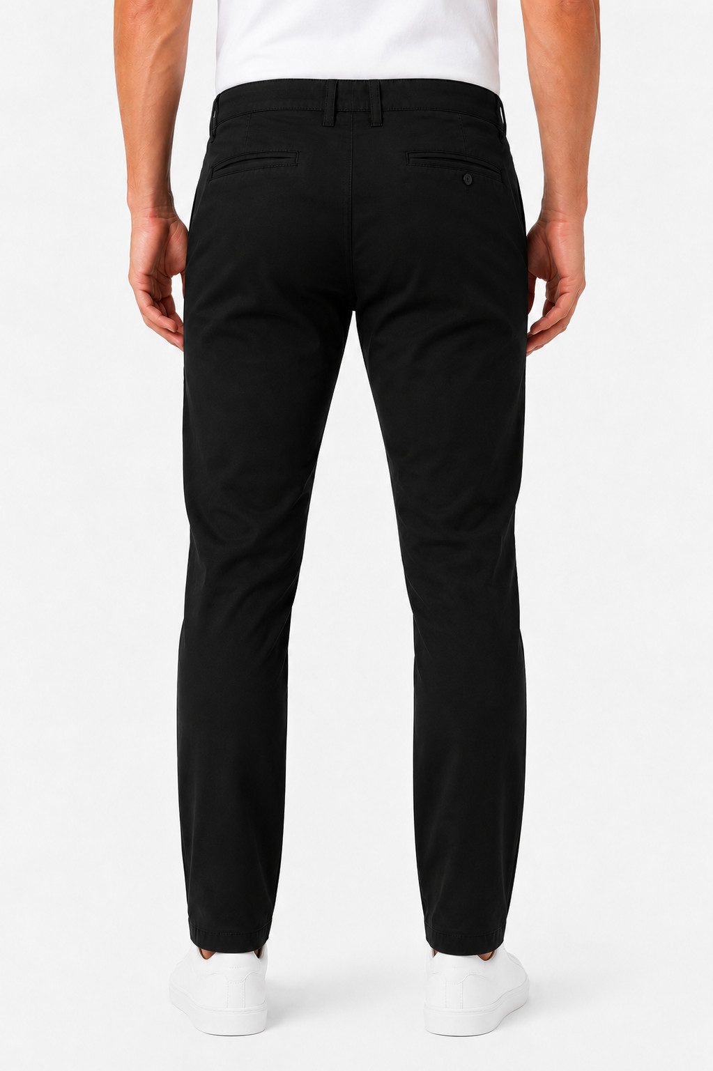 D'MARO Chinohose Herren, Chino Hosen Herren mit Stretch, Modern Fit Hose abgesteppte Kante