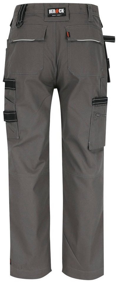 Herock Arbeitshose Hercules Hose Wasserabweisend, Multi-Pocket, verstellb.  Bund, abzippb. Nageltaschen