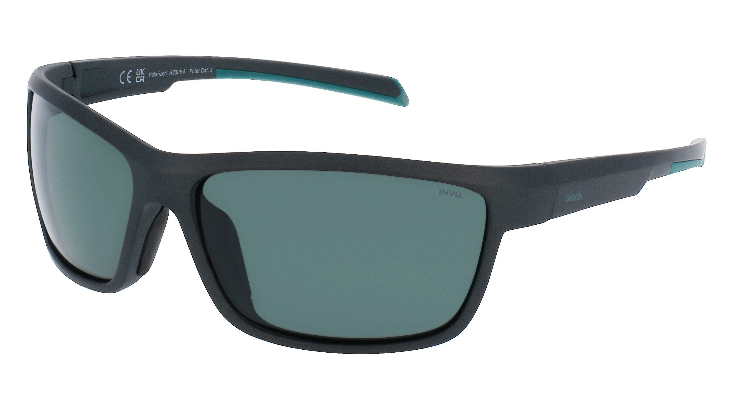 INVU Fahrradbrille INVU matt schwarz orange grau