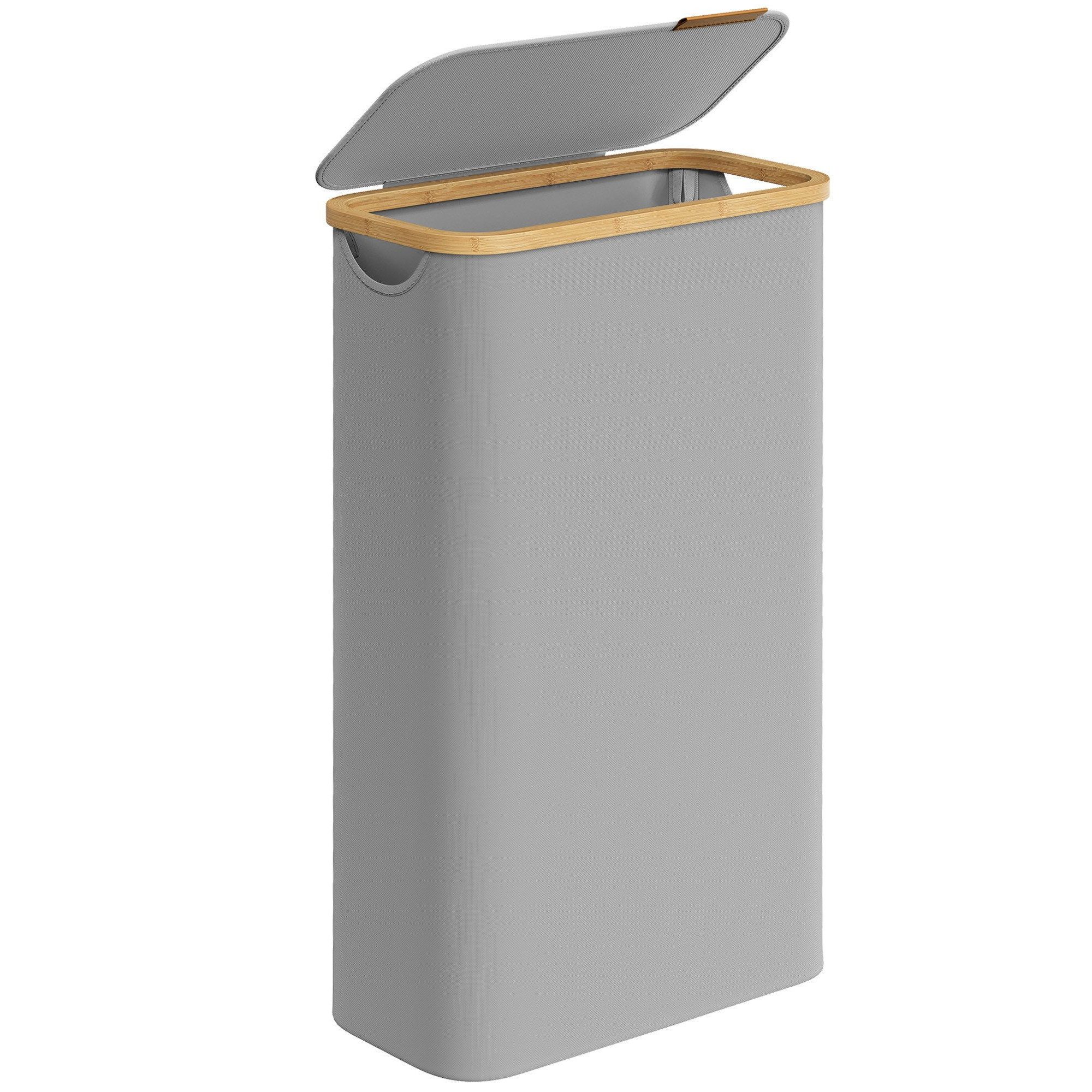 SONGMICS Wäschekorb, mit Deckel, 65 L, herausnehmbarer Wäschesack, Griffe a günstig online kaufen