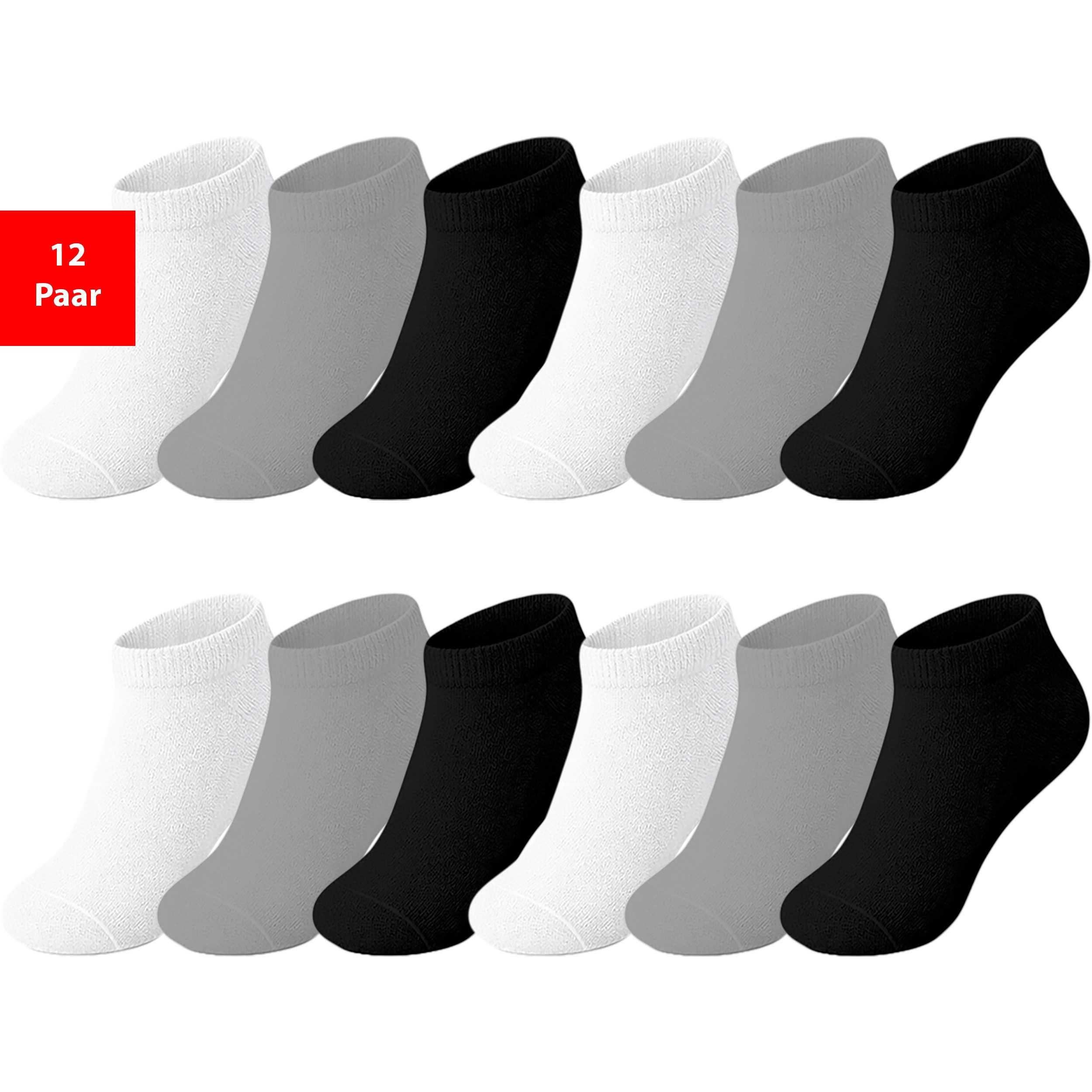 Sneakersocken Herren & Damen Premium Sneaker Socken mit Komfortbund ohne Gummidruck