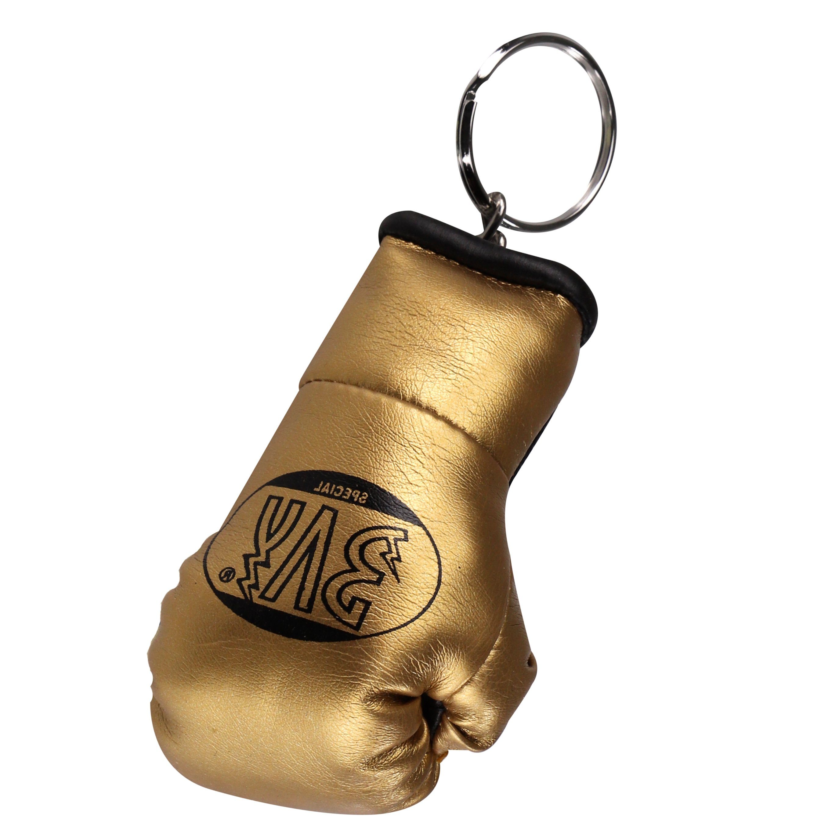 BAY-Sports Schlüsselanhänger Thaiboxen, Boxhandschuhe Geschenkidee, Mini- gold (Stück), Kampfsport, Thai, Miniboxhandschuhe MMA Kickboxen, Muay Geschenk Deko Boxen