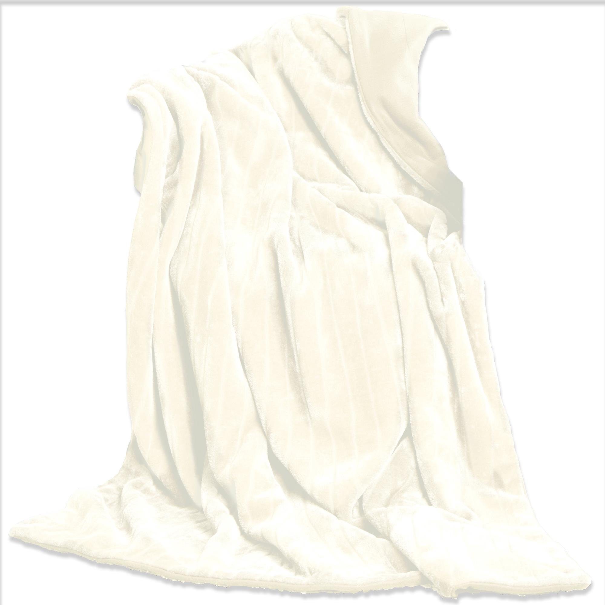 Wohndecke Alaska Kuscheldecke Sofa Felloptik Pelzimitat XXL 200x240cm natur günstig online kaufen