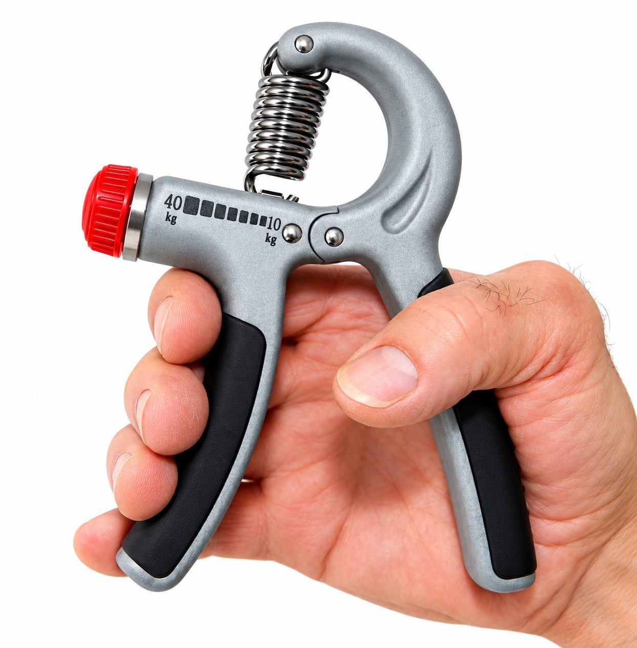 BAY-Sports Handmuskeltrainer Fingerhantel Unterarmtrainer Handgelenkstrainer Handtrainer Griffkraft (1 Stück), Einstellbar 10-40KG, Hand- und Unterarmmuskulatur