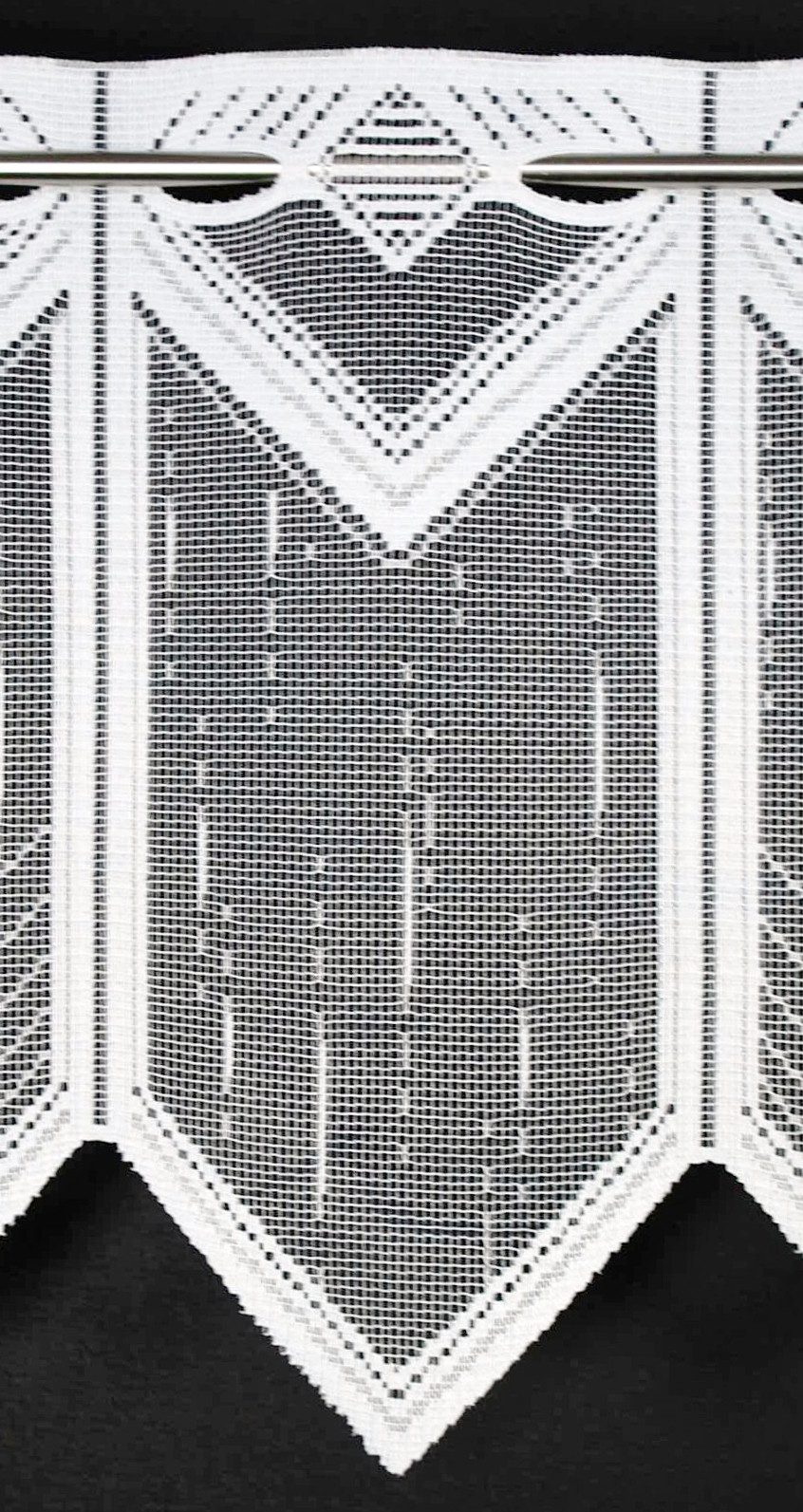 Gardinen Kranzusch Scheibengardine längs gestrichelt (1 St), Stangendurchzu günstig online kaufen