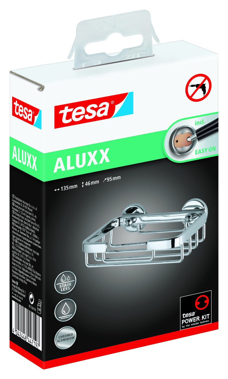 tesa Seifenkorb tesa Seifenkorb Aluxx zum Kleben viereckig 1