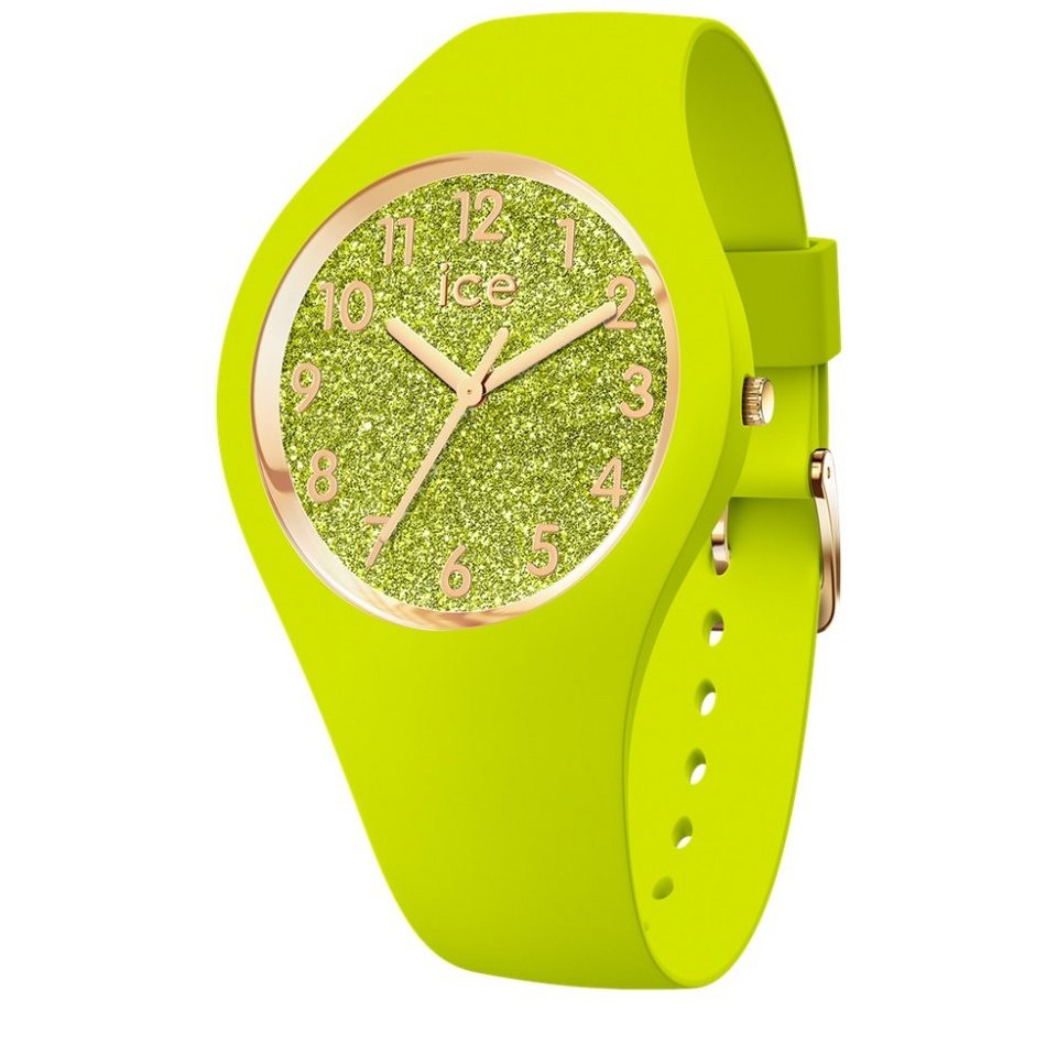 ice-watch Quarzuhr ICE glitter - Neon lime - Small - 3H, 021225, ICE  glitter - Neon lime - Small - 021225