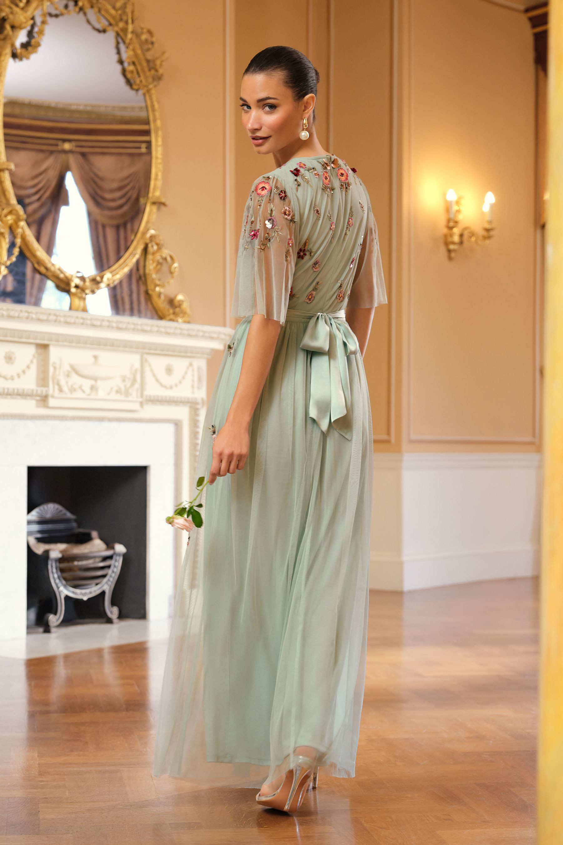 Love & Roses Maxikleid Love & Roses Maxikleid für Brautjungfern, Regular (1-tlg)